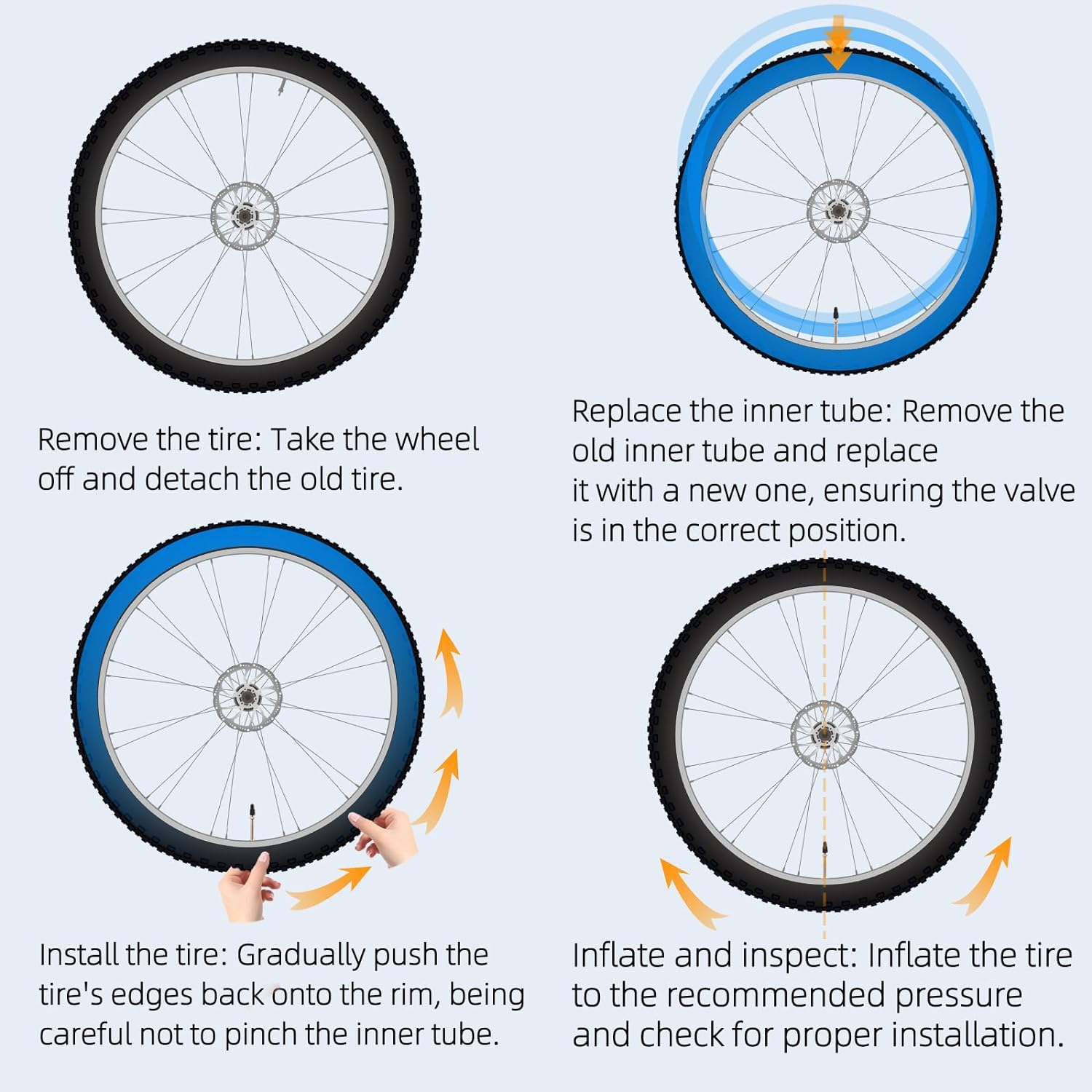 Rim How To Replace Inner Tube On Road Bike Flat Bike Tube How To